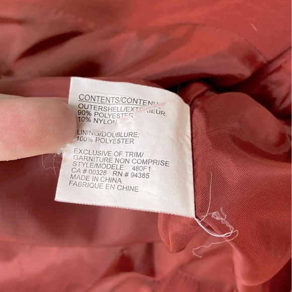 Vintage Apropos Red Orange Oversized Lightweight Jacket With Hood M - Picture 4 of 16